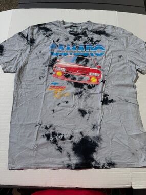 Camaro 2XL distressed graphic tie dye shirt. New
